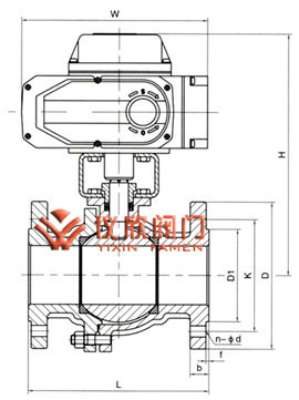 電動調節球閥尺寸圖