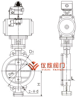 D671H氣動(dòng)對夾式蝶閥